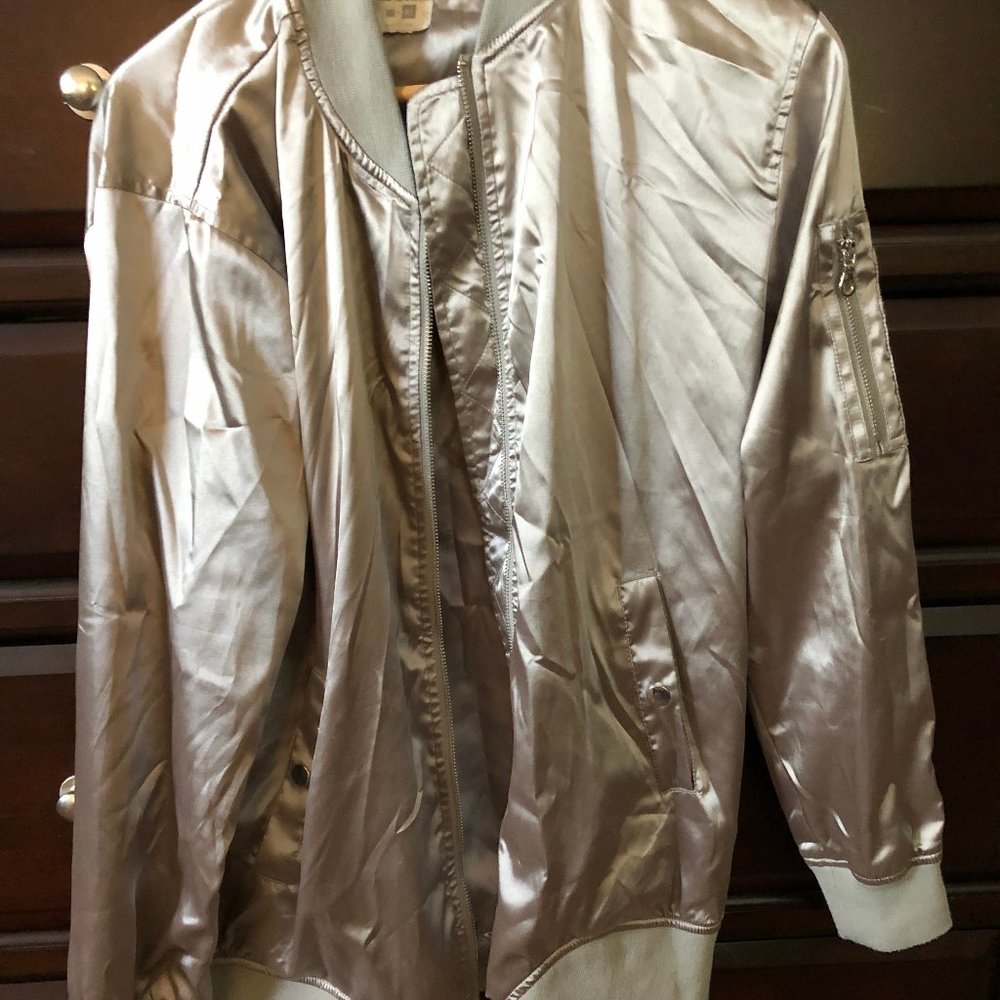 Me to We Satin Bomber Jacket Size S